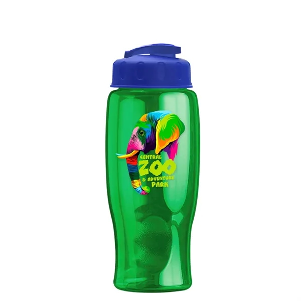 Translucent Green color option for Garyline® Poly+ Bottle With Flip Top Lid   27 Oz.