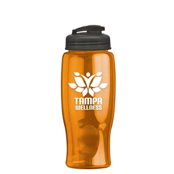 Translucent Orange color option for Garyline® Poly+ Bottle With Flip Top Lid   27 Oz.
