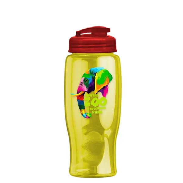 Translucent Yellow color option for Garyline® Poly+ Bottle With Flip Top Lid   27 Oz.