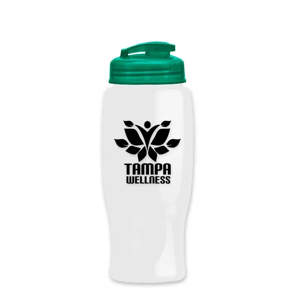 White color option for Garyline® Poly+ Bottle With Flip Top Lid   27 Oz.