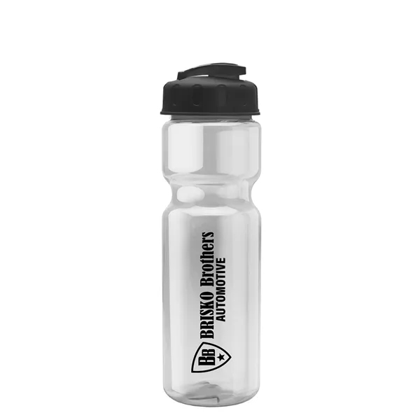 Clear color option for Garyline® Champ Bottle With Flip Top Lid   28 Oz.