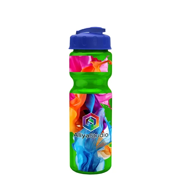 Translucent Green color option for Garyline® Champ Bottle With Flip Top Lid   28 Oz.