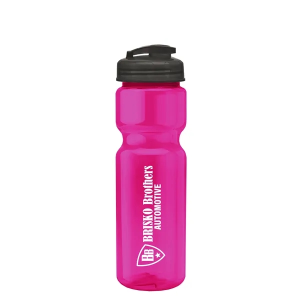Translucent Hot Pink color option for Garyline® Champ Bottle With Flip Top Lid   28 Oz.