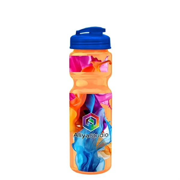 Translucent Orange color option for Garyline® Champ Bottle With Flip Top Lid   28 Oz.