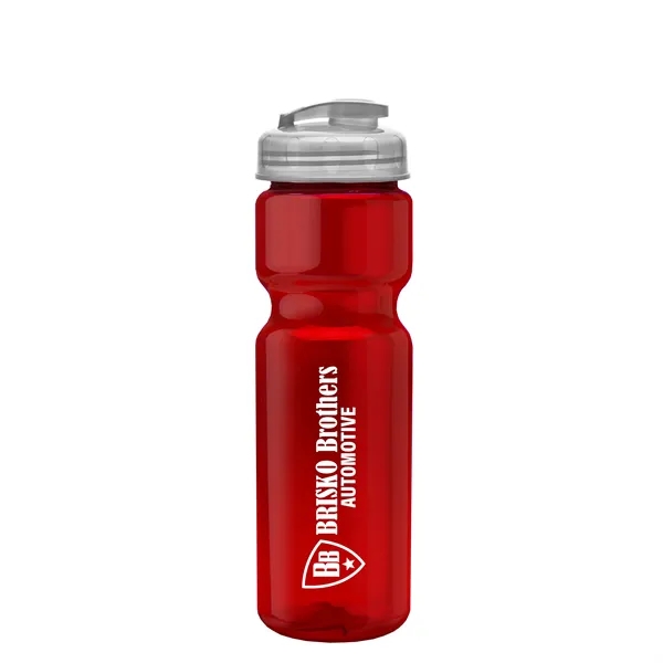 Translucent Red color option for Garyline® Champ Bottle With Flip Top Lid   28 Oz.