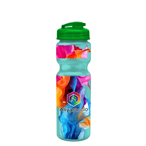 Translucent Teal color option for Garyline® Champ Bottle With Flip Top Lid   28 Oz.