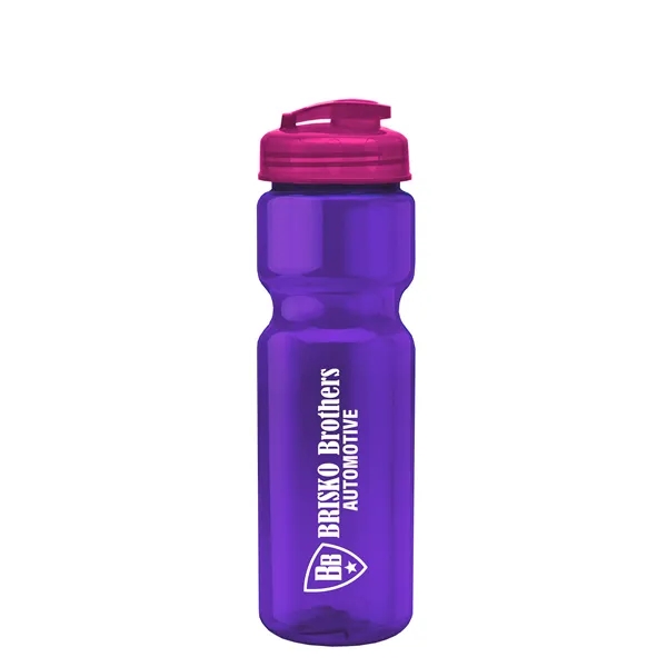 Translucent Violet color option for Garyline® Champ Bottle With Flip Top Lid   28 Oz.