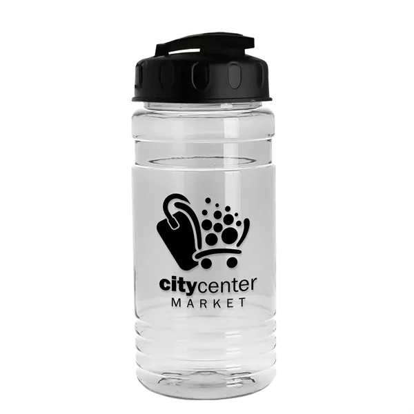 Clear color option for Garyline® Groove Tritan® Bottle With Flip Top Lid   20 Oz.