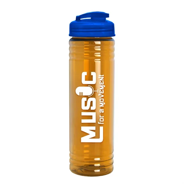 Translucent Orange color option for Garyline® Slim Fit Bottle With Flip Top Lid   24 Oz.