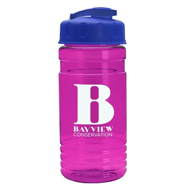 Translucent Hot Pink color option for Garyline® Rpet Bottle With Flip Top Lid   20 Oz.