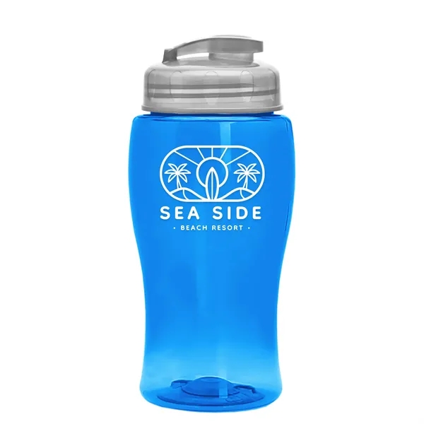 Translucent Blue color option for Garyline® Poly+ Jr. Bottle With Flip Top Lid   18 Oz.