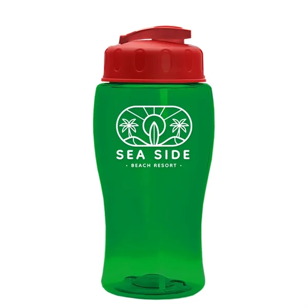 Translucent Green color option for Garyline® Poly+ Jr. Bottle With Flip Top Lid   18 Oz.