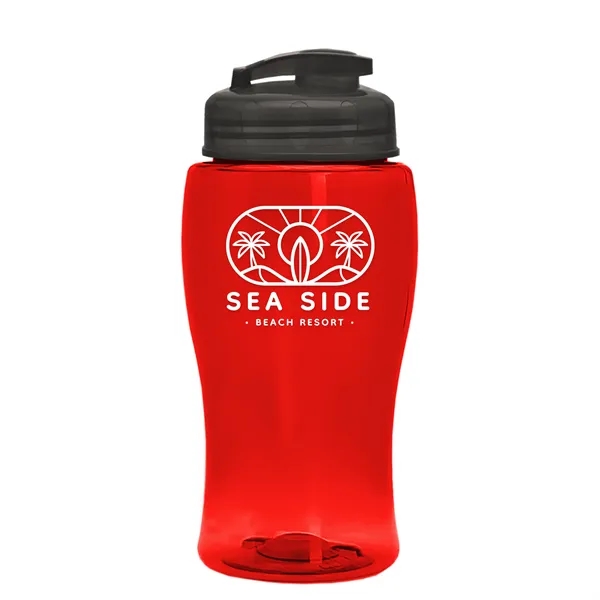 Translucent Red color option for Garyline® Poly+ Jr. Bottle With Flip Top Lid   18 Oz.
