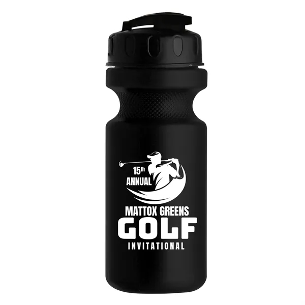 Black color option for Garyline® Recycled Bike Bottle With Flip Top Lid   22 Oz.