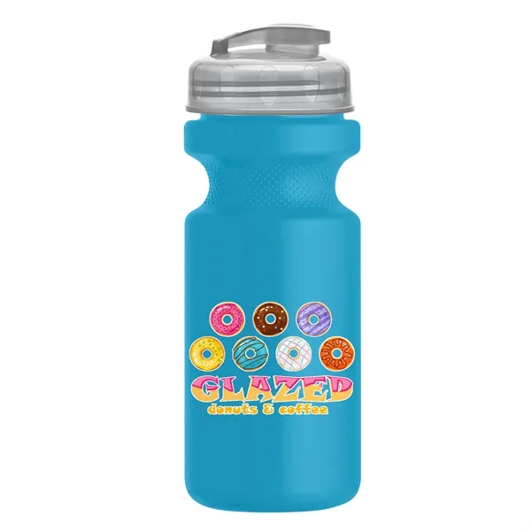 Cyan color option for Garyline® Recycled Bike Bottle With Flip Top Lid   22 Oz.