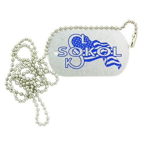 Photo of Silver Dog Tag  24" Chain	