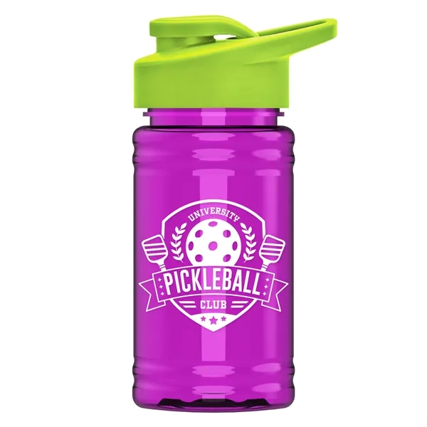 Translucent Hot Pink color option for Garyline® Mini Rpet Bottle With Drink Thru Lid   16 Oz.