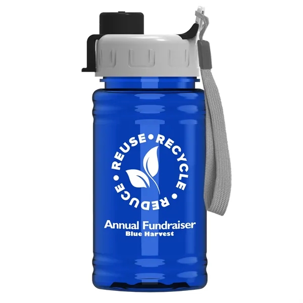 Translucent Blue color option for Garyline® Mini Rpet Bottle With Quick Snap Lid   16 Oz.