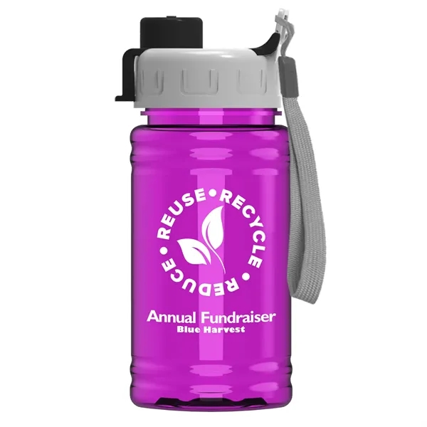 Translucent Hot Pink color option for Garyline® Mini Rpet Bottle With Quick Snap Lid   16 Oz.