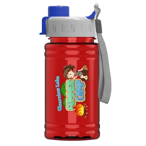 Translucent Red color option for Garyline® Mini Rpet Bottle With Quick Snap Lid   16 Oz.