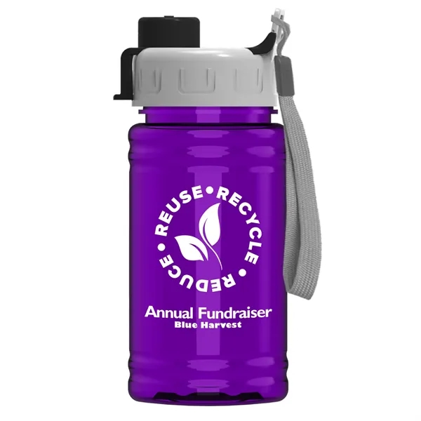 Translucent Violet color option for Garyline® Mini Rpet Bottle With Quick Snap Lid   16 Oz.