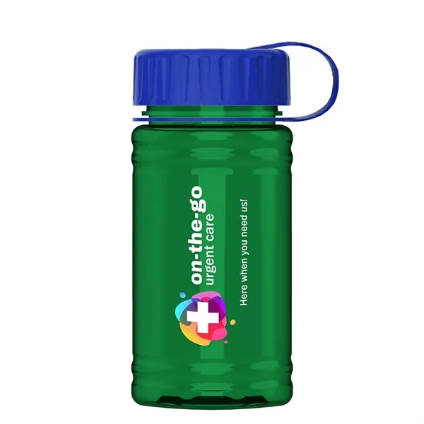 Translucent Green color option for Garyline® Mini Rpet Bottle With Tethered Lid   16 Oz.