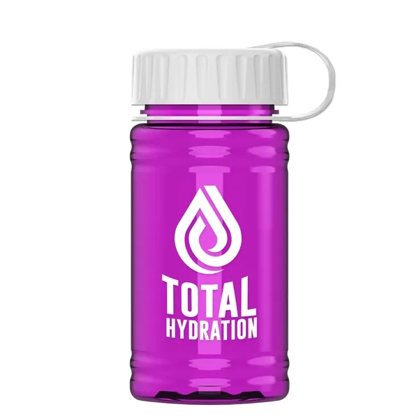 Translucent Hot Pink color option for Garyline® Mini Rpet Bottle With Tethered Lid   16 Oz.