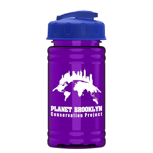 Translucent Violet color option for Garyline® Mini Rpet Bottle With Flip Top Lid   16 Oz.