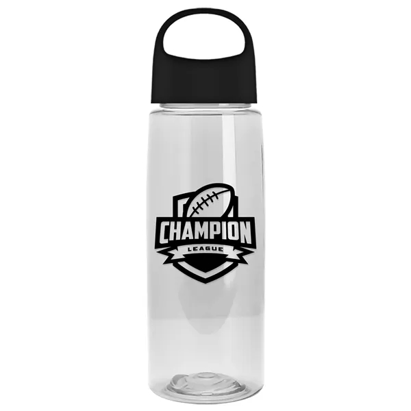 Clear color option for Garyline® Flair Tritan® Bottle With Oval Crest Lid   26 Oz.