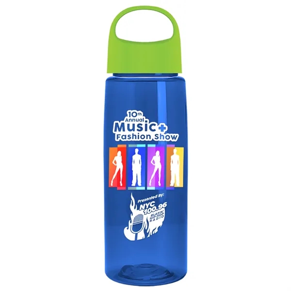 Translucent Blue color option for Garyline® Flair Tritan® Bottle With Oval Crest Lid   26 Oz.