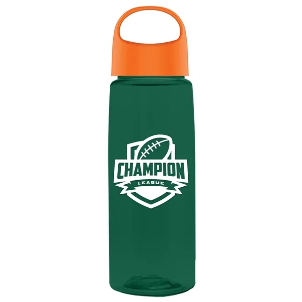 Translucent Dark Green color option for Garyline® Flair Tritan® Bottle With Oval Crest Lid   26 Oz.