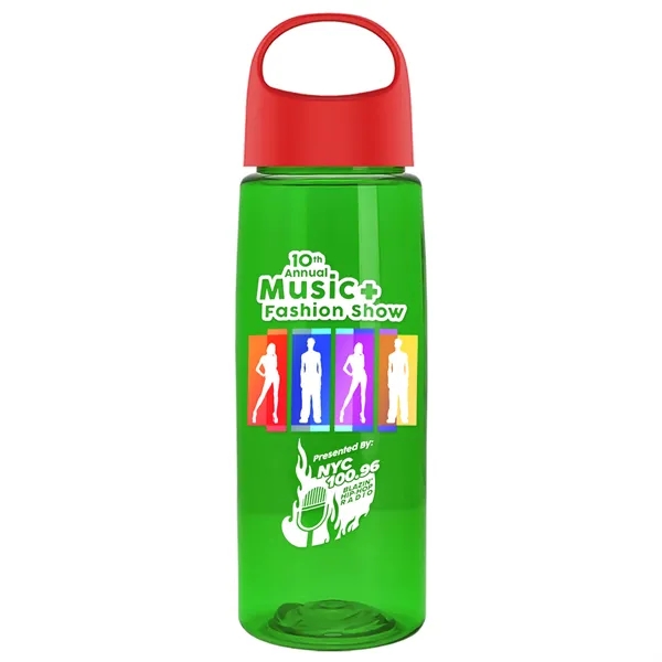Translucent Green color option for Garyline® Flair Tritan® Bottle With Oval Crest Lid   26 Oz.