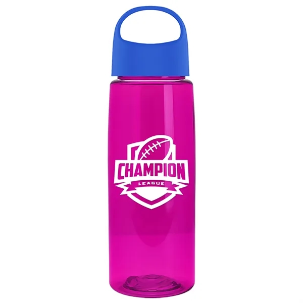 Translucent Hot Pink color option for Garyline® Flair Tritan® Bottle With Oval Crest Lid   26 Oz.