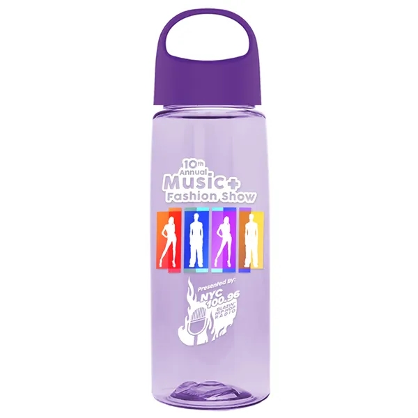 Translucent Lilac color option for Garyline® Flair Tritan® Bottle With Oval Crest Lid   26 Oz.