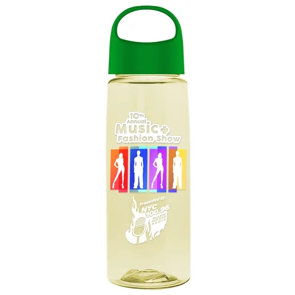Translucent Pastel Yellow color option for Garyline® Flair Tritan® Bottle With Oval Crest Lid   26 Oz.