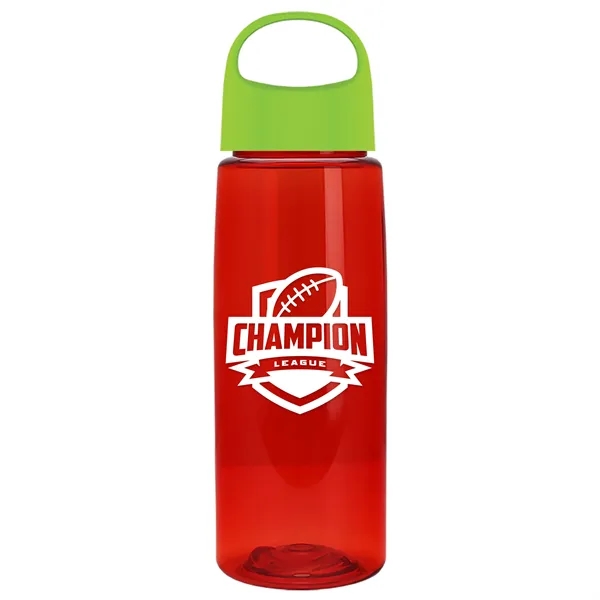 Translucent Red color option for Garyline® Flair Tritan® Bottle With Oval Crest Lid   26 Oz.