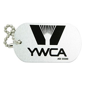 Photo of Silver Dog Tag   4" Chain	