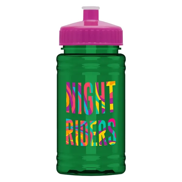 Translucent Green color option for Garyline® Mini Rpet Bottle With Push Pull Lid   16 Oz.