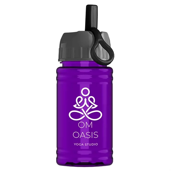 Translucent Violet color option for Garyline® Mini Rpet Bottle With Ring Straw Lid   16 Oz.