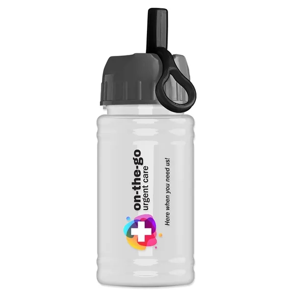 White color option for Garyline® Mini Rpet Bottle With Ring Straw Lid   16 Oz.