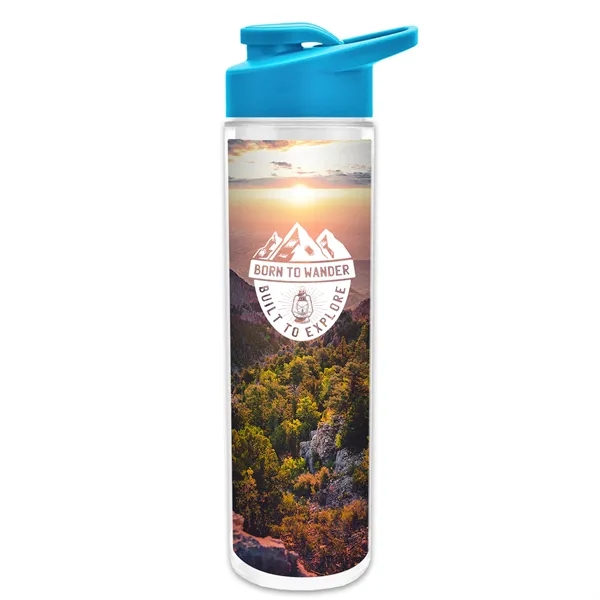 Cyan color option for Garyline® Chiller Insulated Bottle With Drink Thru Lid An...
