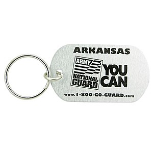 Photo of Silver Dog Tag With Split Ring	