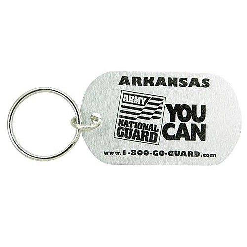 Photo of Silver Dog Tag With Split Ring	