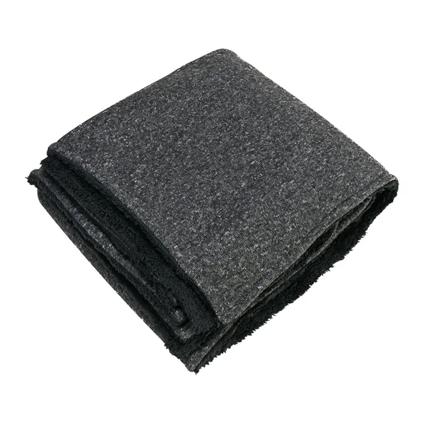 Charcoal color option for Sherpa Backed Heathered Blanket
