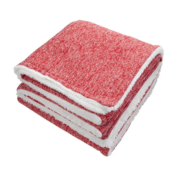 Red/White color option for Sherpa Backed Heathered Blanket