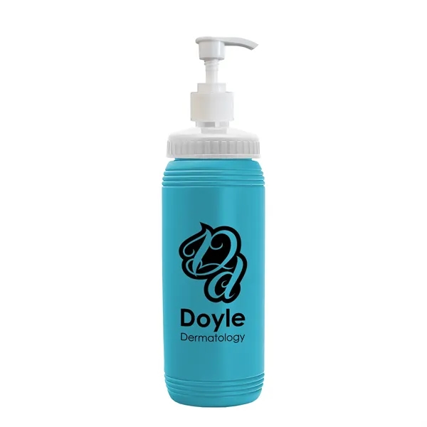 Cyan color option for Garyline® Pint Pump Bottle   16 Oz.
