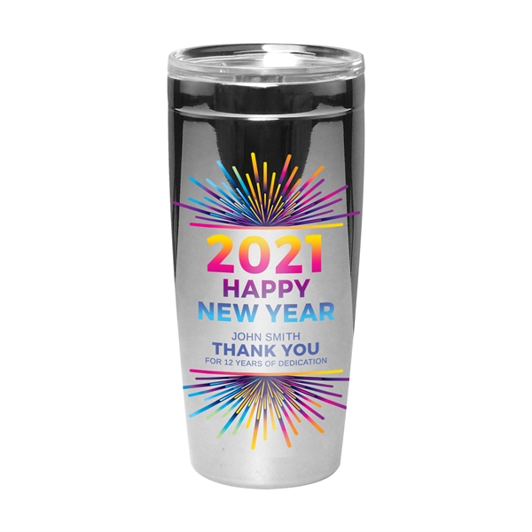 Metallic Silver color option for The Viking Collection® Electroplated Nova Tumbler   20 Oz.