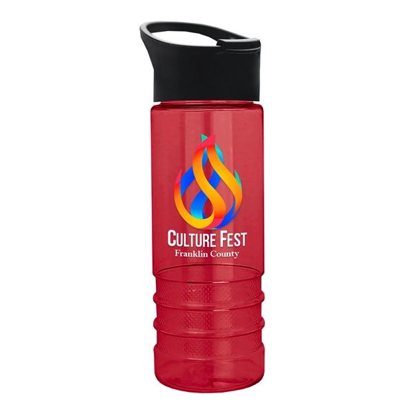 Transparent Red color option for Salute2   24 Oz. Bottle With Pop Up Sip Lid   Digital