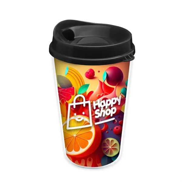 Black color option for Garyline® Transparent Tumbler With Sip Lid And Full Color...