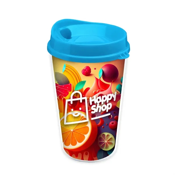 Cyan color option for Garyline® Transparent Tumbler With Sip Lid And Full Color...